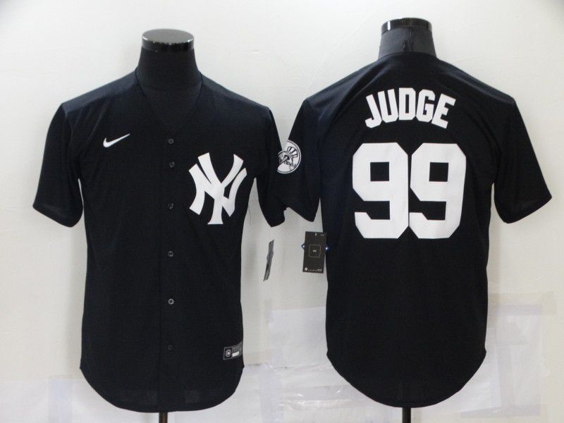 Men New York Yankees 99 Judge Black Throwback 2021 Nike MLB Jersey